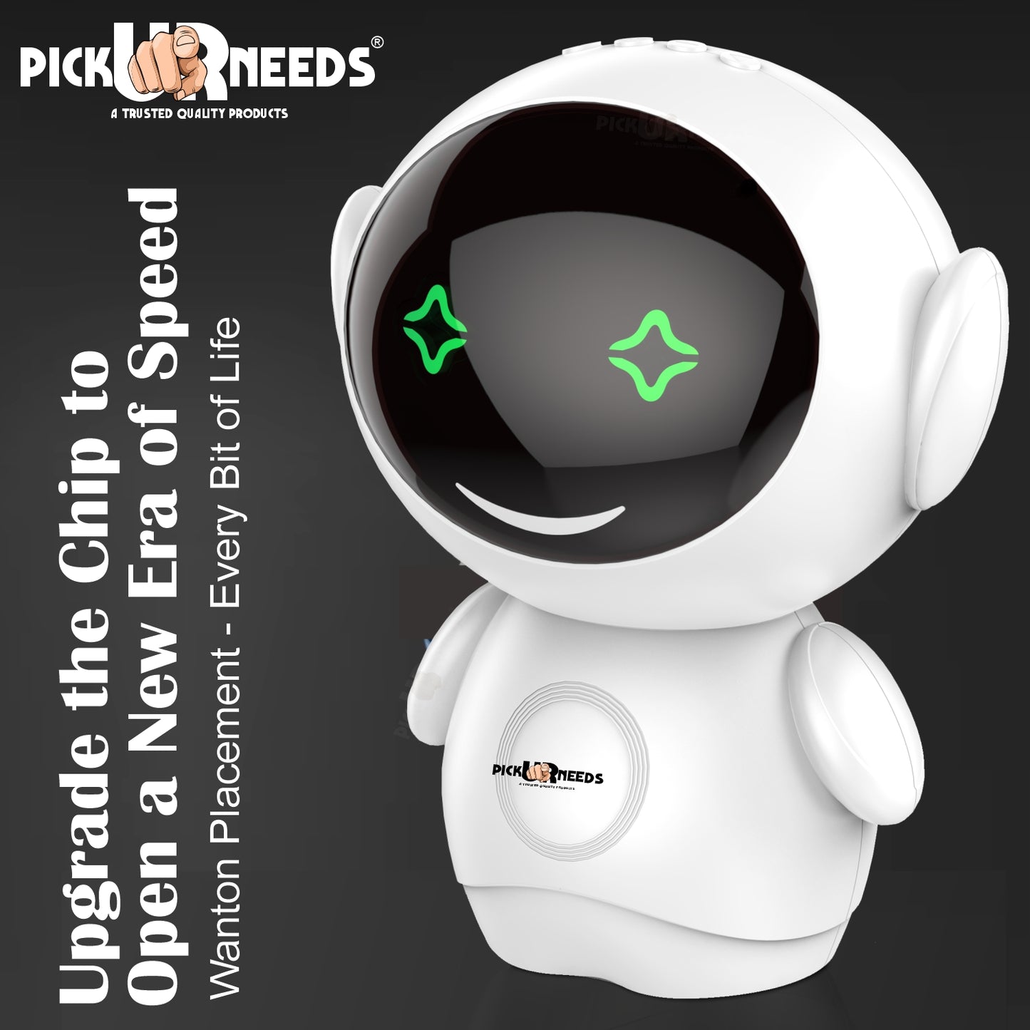 Pick Ur Needs Rechargeable Bluetooth Speaker with 1200mAh Battery β Portable Wireless Audio, FM Radio, USB/TF Card Support, TWS Pairing (White)