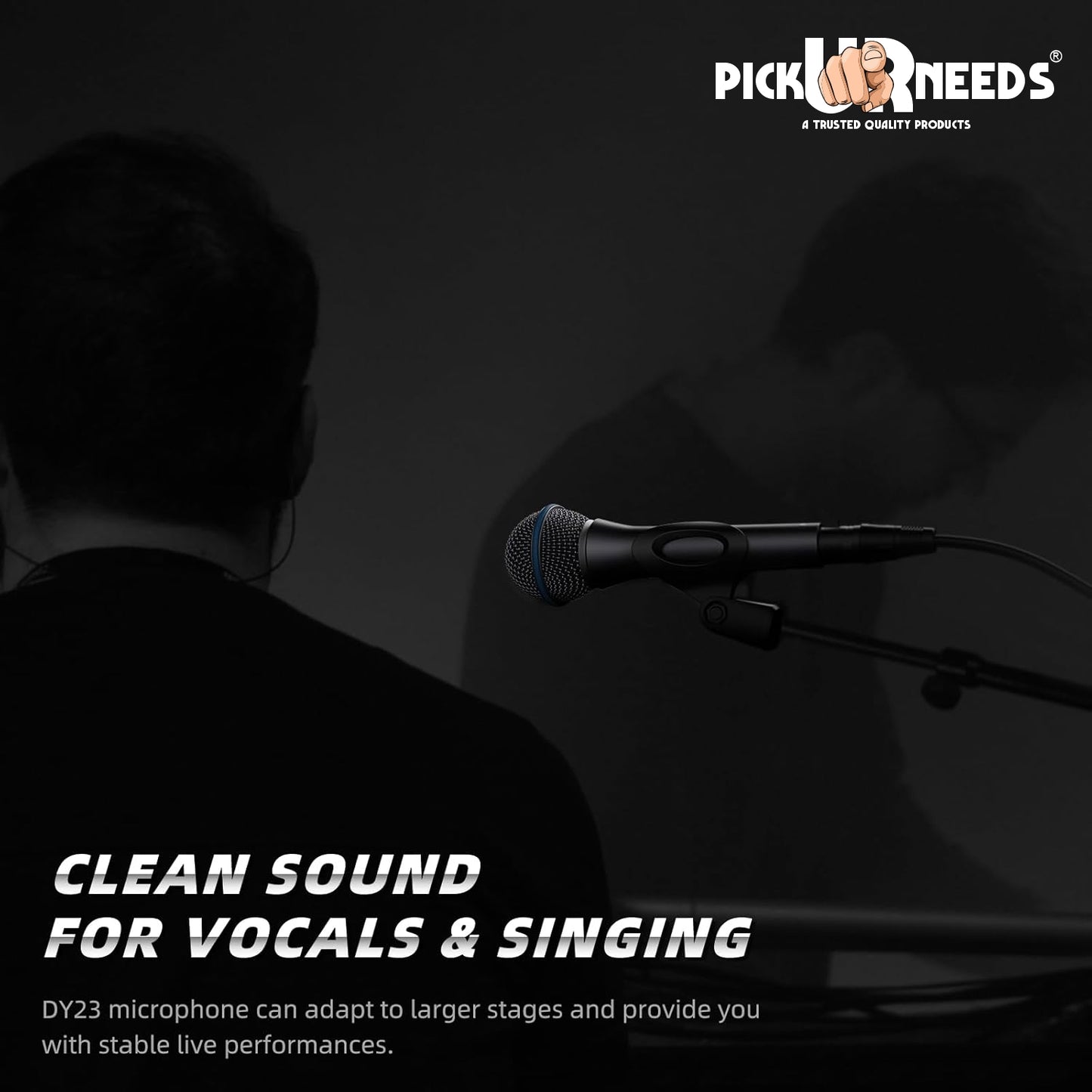 Pick Ur Needs Professional Dynamic Microphone –Singing, Karaoke & Live Performance- Corded Mic Microphone