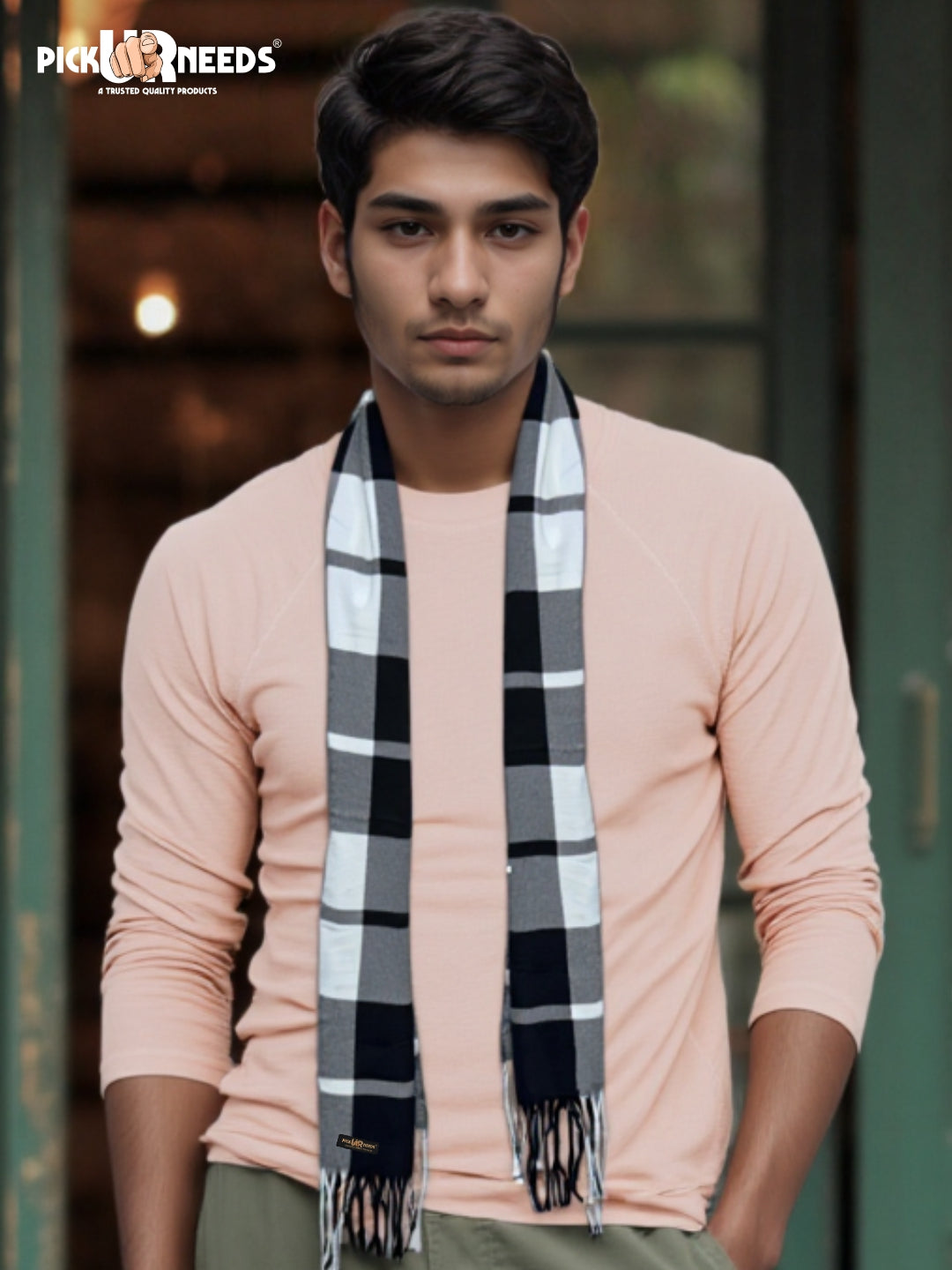 Pick Ur Needs Stylish Men’s Muffler – Warm, Soft & Trendy Winter Accessory