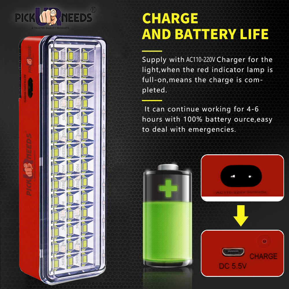 Pick Ur Needs Solar 42 SMD LED Rechargeable Floor Lantern Lamp Emergency Light Pack of 2 Torch (White, 23 cm, Rechargeable)