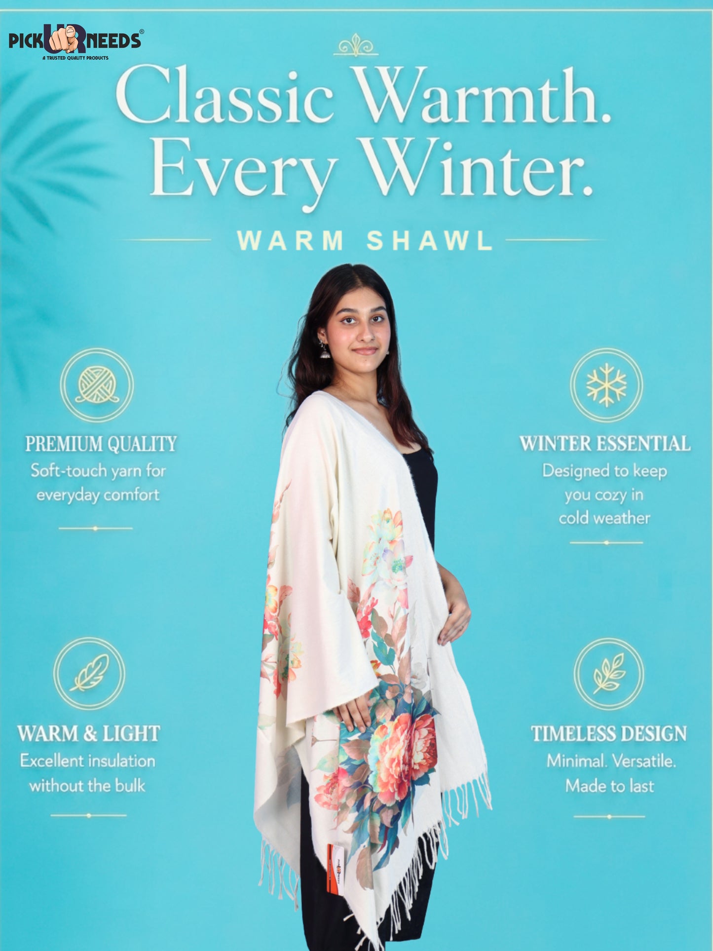Pick Ur Needs Soft Warm Winter Stylish Wrap for Women & Girls