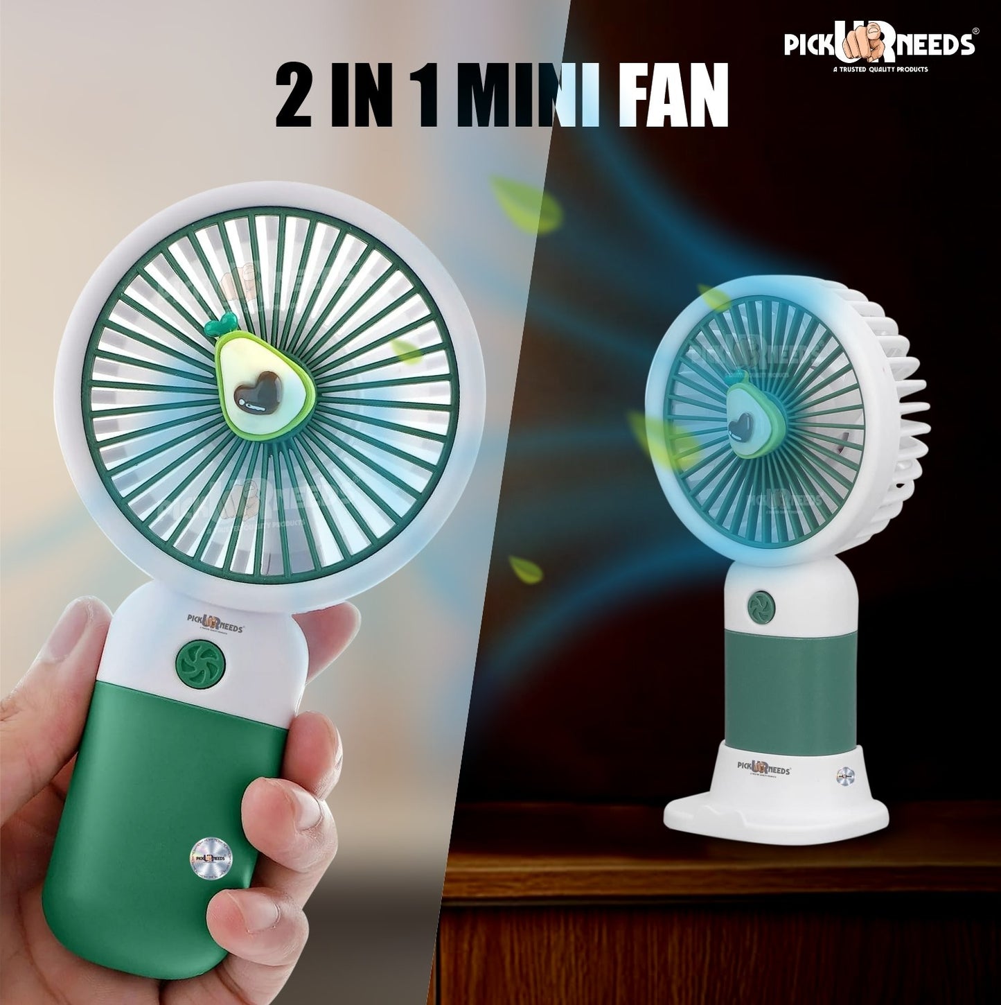 Pick Ur Needs Mini Fan Portable Design Rechargeable Battery Fan For Outdoor Camping Adventure