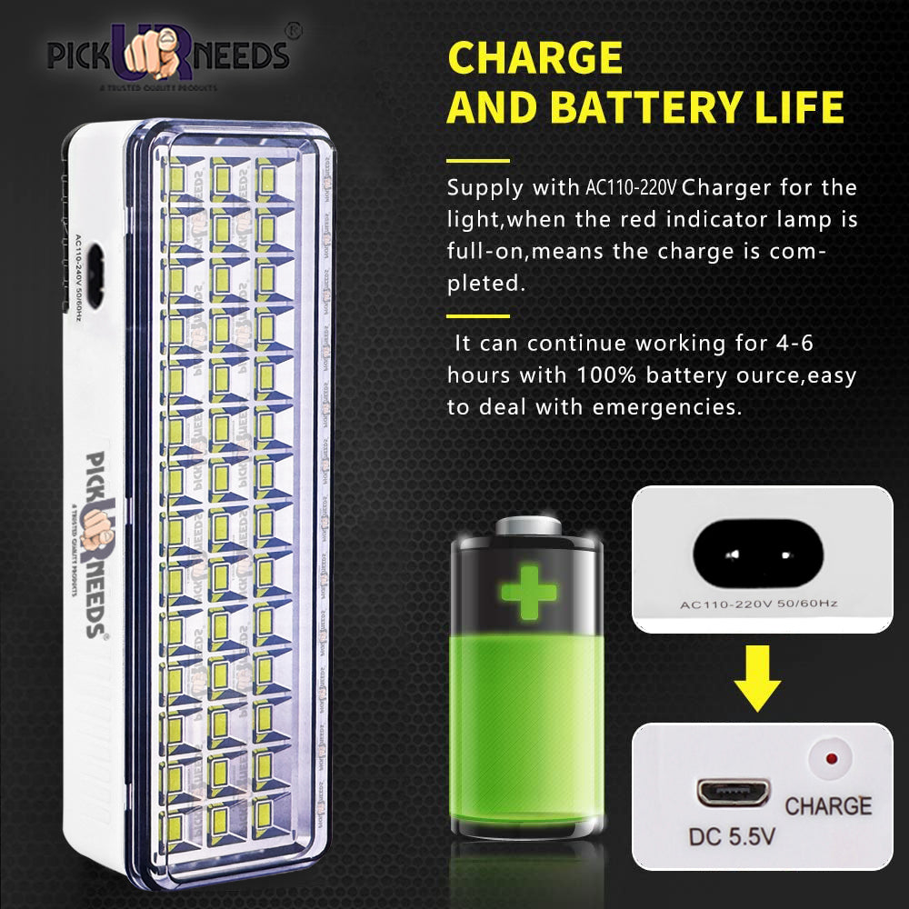 Pick Ur Needs Solar 42 SMD LED Rechargeable Floor Lantern Lamp Emergency Light Pack of 2 Torch (White, 23 cm, Rechargeable)