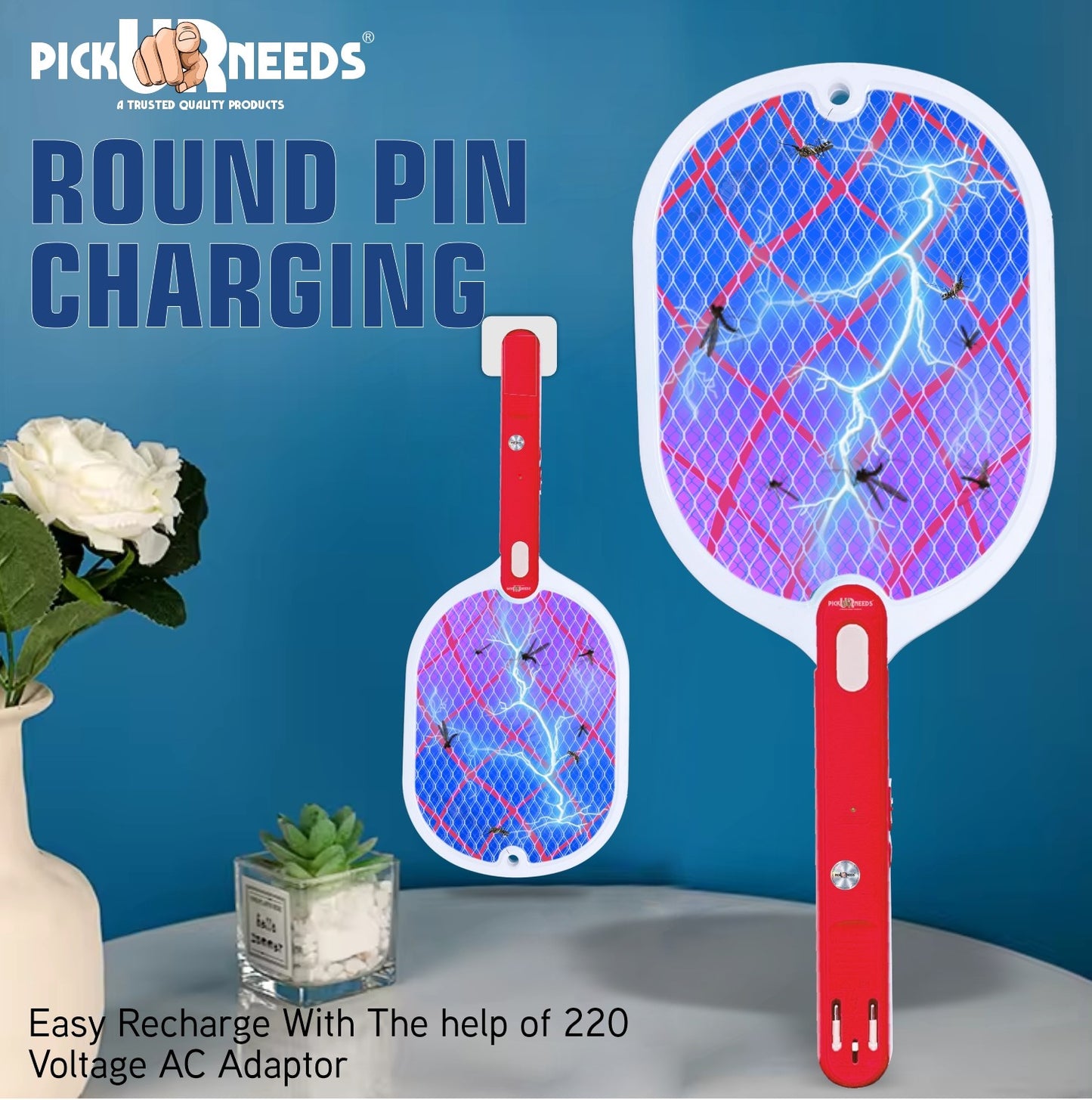 Pick Ur Needs High Power Rechargeable Mosquito Killer Bat/Racket For Indoor & Outdoor Electric Insect Killer Indoor, Outdoor (Bat)