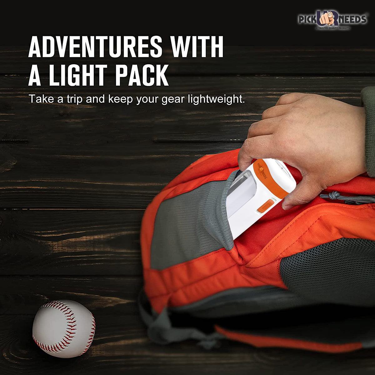 Pick Ur Needs Dual Power Mini Recharegable Home Emergency Led Light Torch 4 hrs Lantern Emergency Light (Orange)