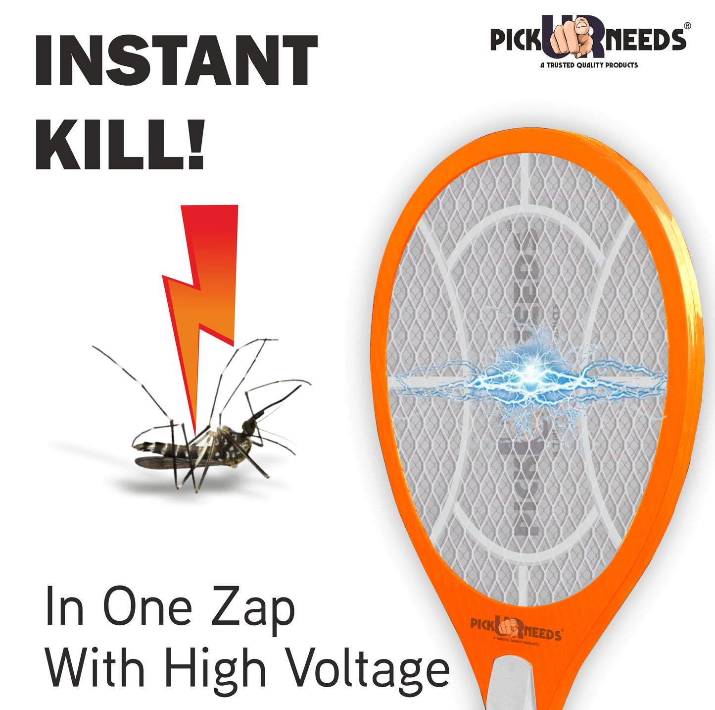 Pick Ur Needs Rechargeable Mosquito Racket / Bat With Cob Light For Mosquito Killing Electric Insect Killer Indoor, Outdoor (Bat)