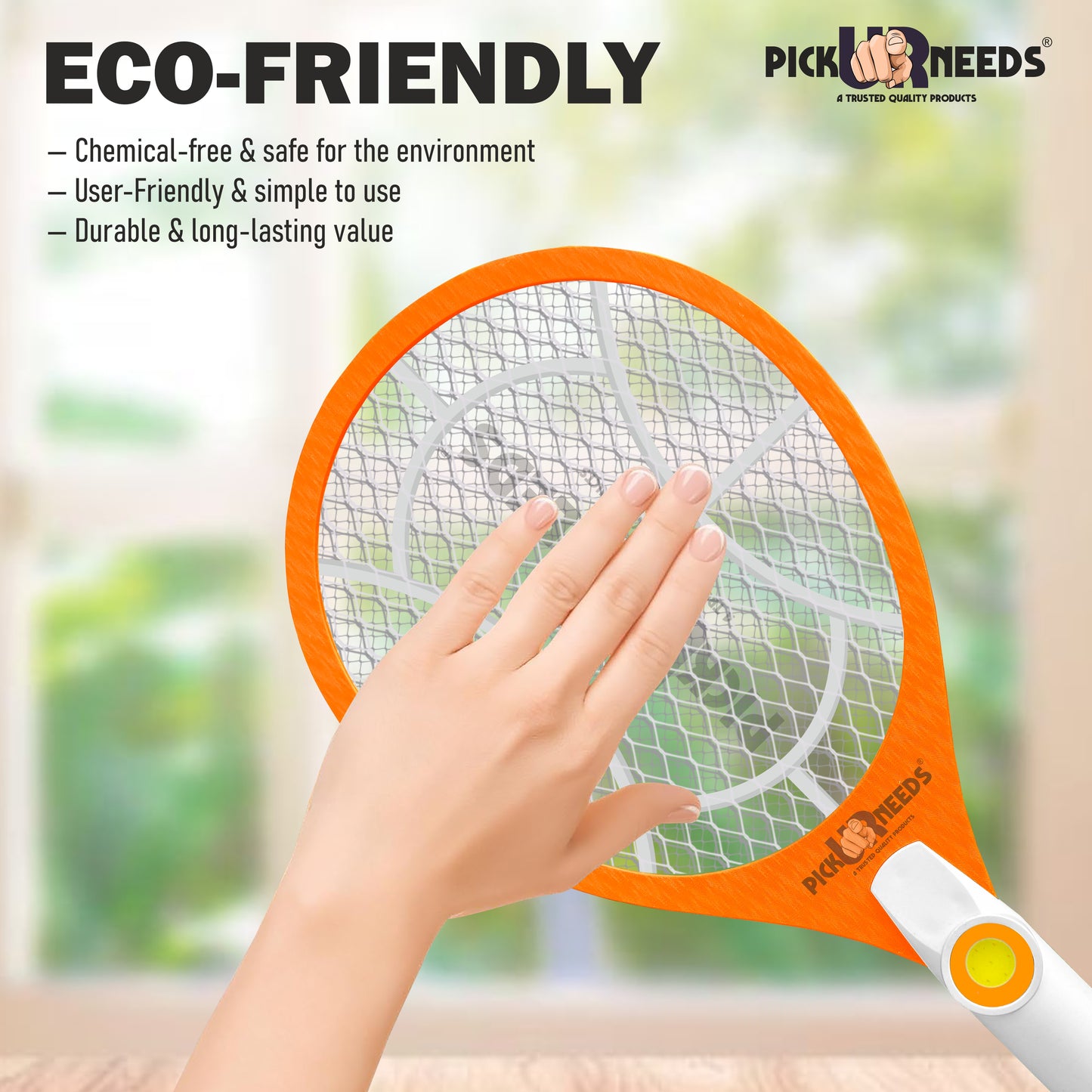 Pick Ur Needs Rechargeable Mosquito Racket / Bat With Cob Light For Mosquito Killing Electric Insect Killer Indoor, Outdoor (Bat)