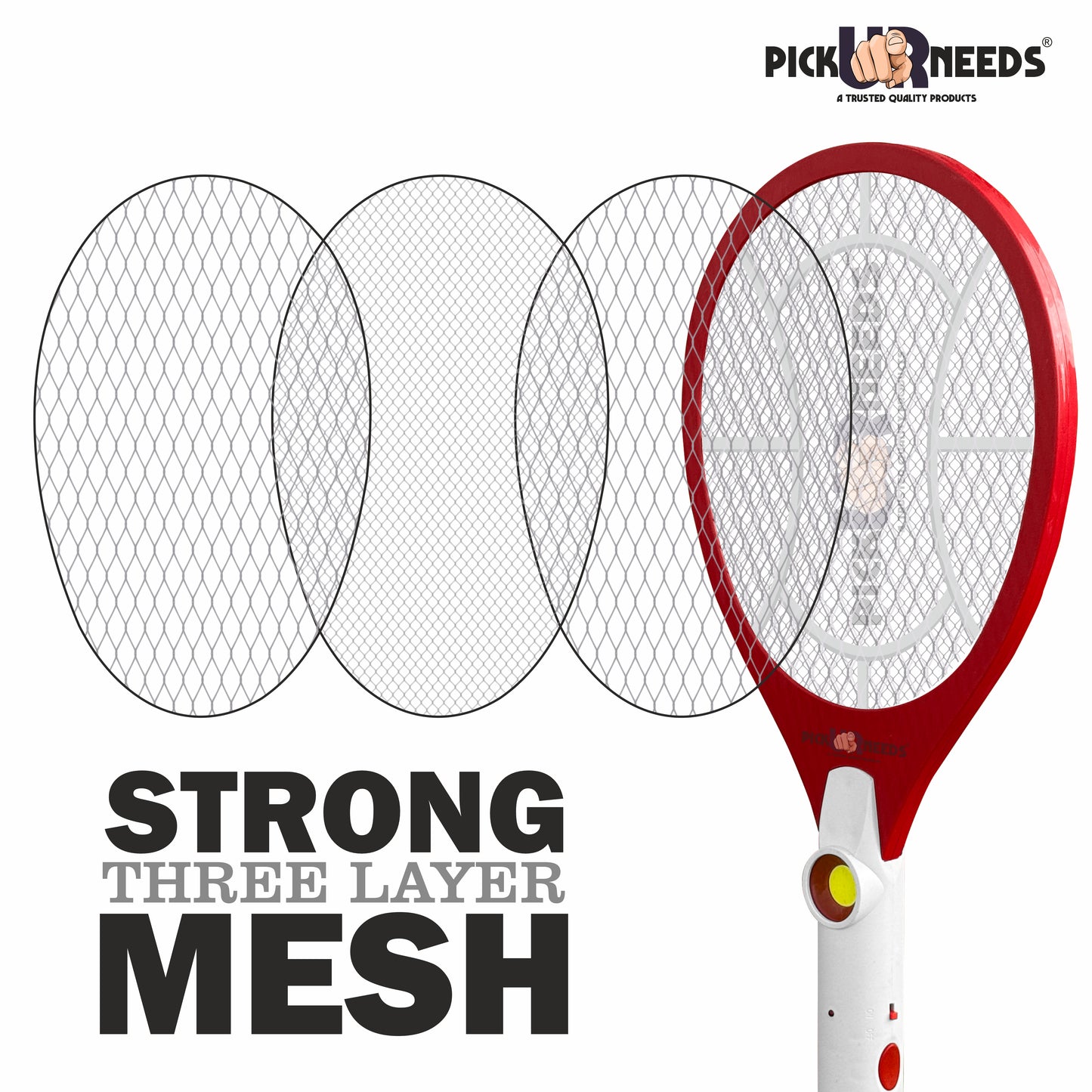 Pick Ur Needs Rechargeable Mosquito Racket / Bat With Cob Light For Mosquito Killing Electric Insect Killer Indoor, Outdoor (Bat)