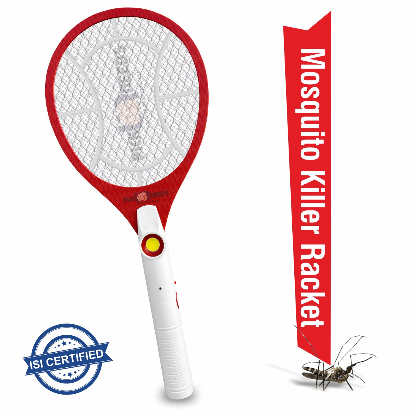 Pick Ur Needs Rechargeable Mosquito Racket / Bat With Cob Light For Mosquito Killing Electric Insect Killer Indoor, Outdoor (Bat)