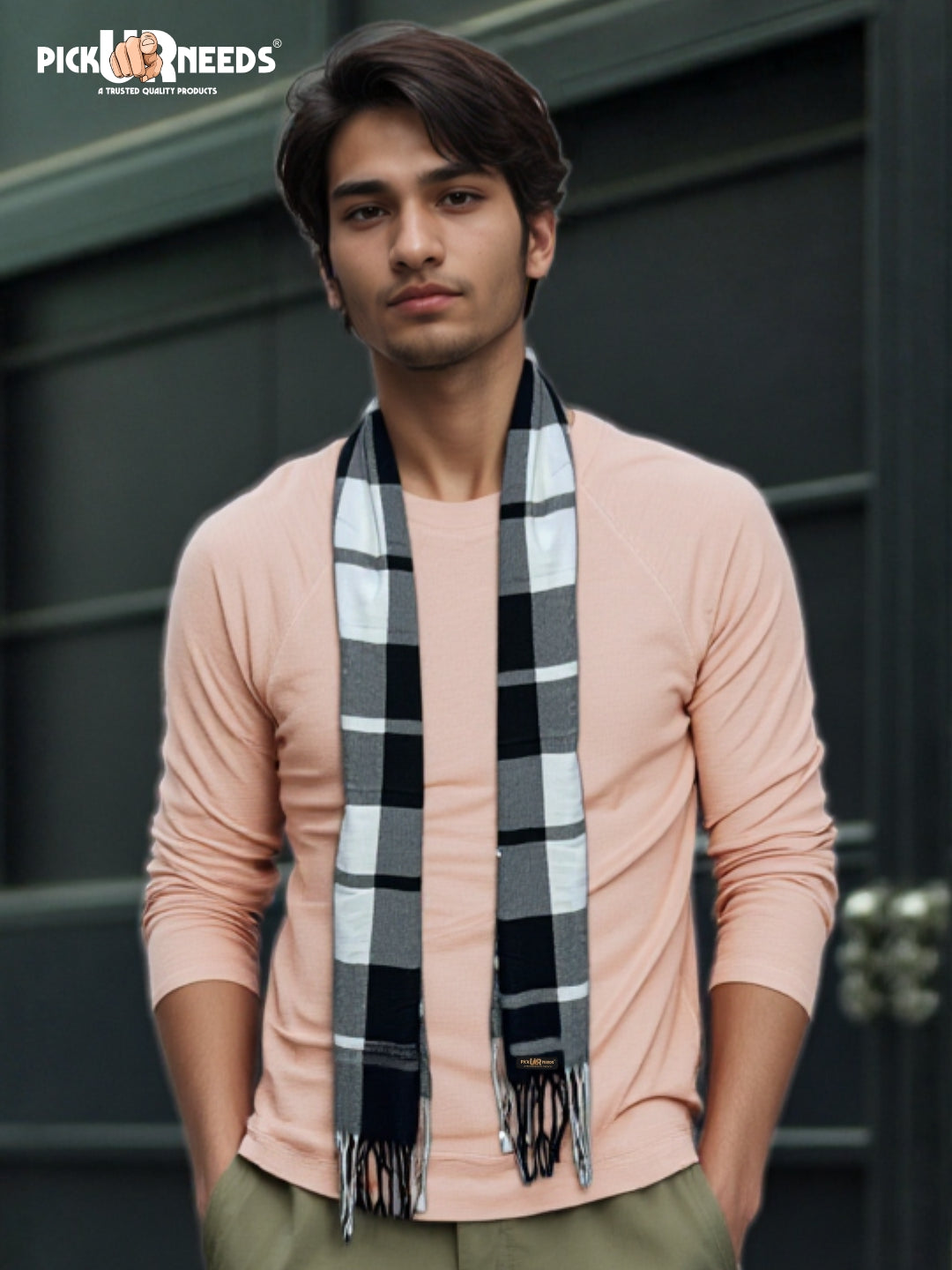 Pick Ur Needs Stylish Men’s Muffler – Warm, Soft & Trendy Winter Accessory