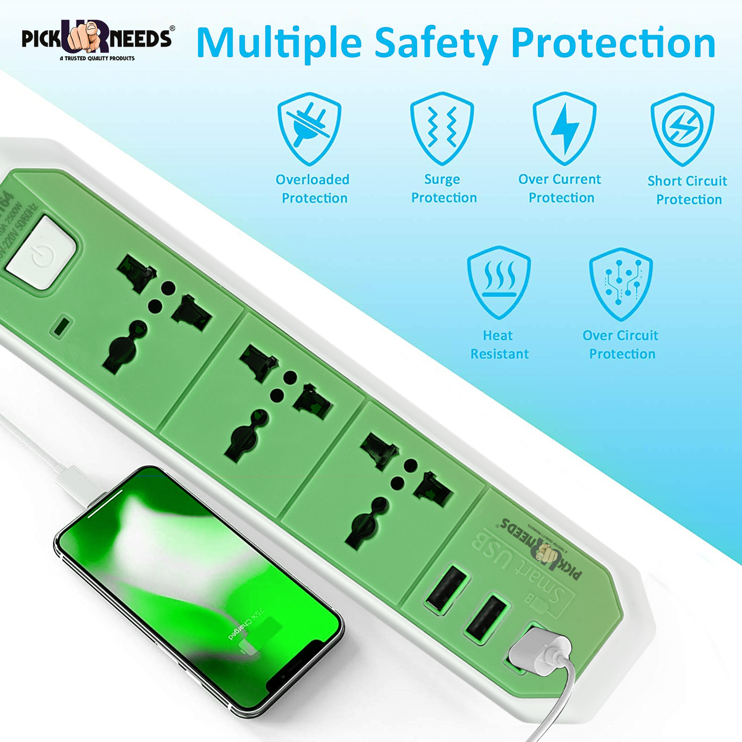 Pick Ur Needs Extension Cord/Board Electrical Socket For Electronic Devices With 3 Socket 8 A Three Pin Socket