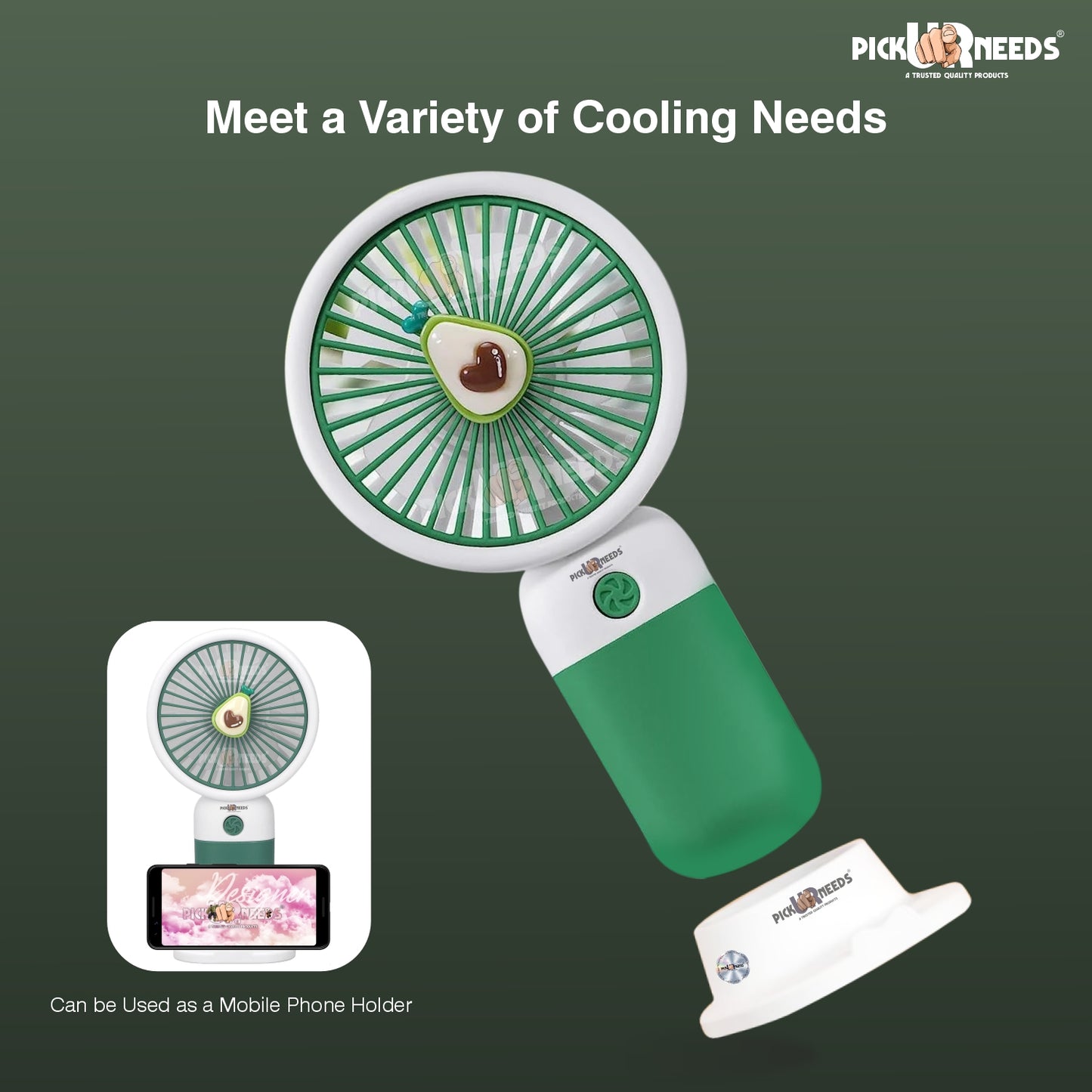 Pick Ur Needs Mini Fan Portable Design Rechargeable Battery Fan For Outdoor Camping Adventure