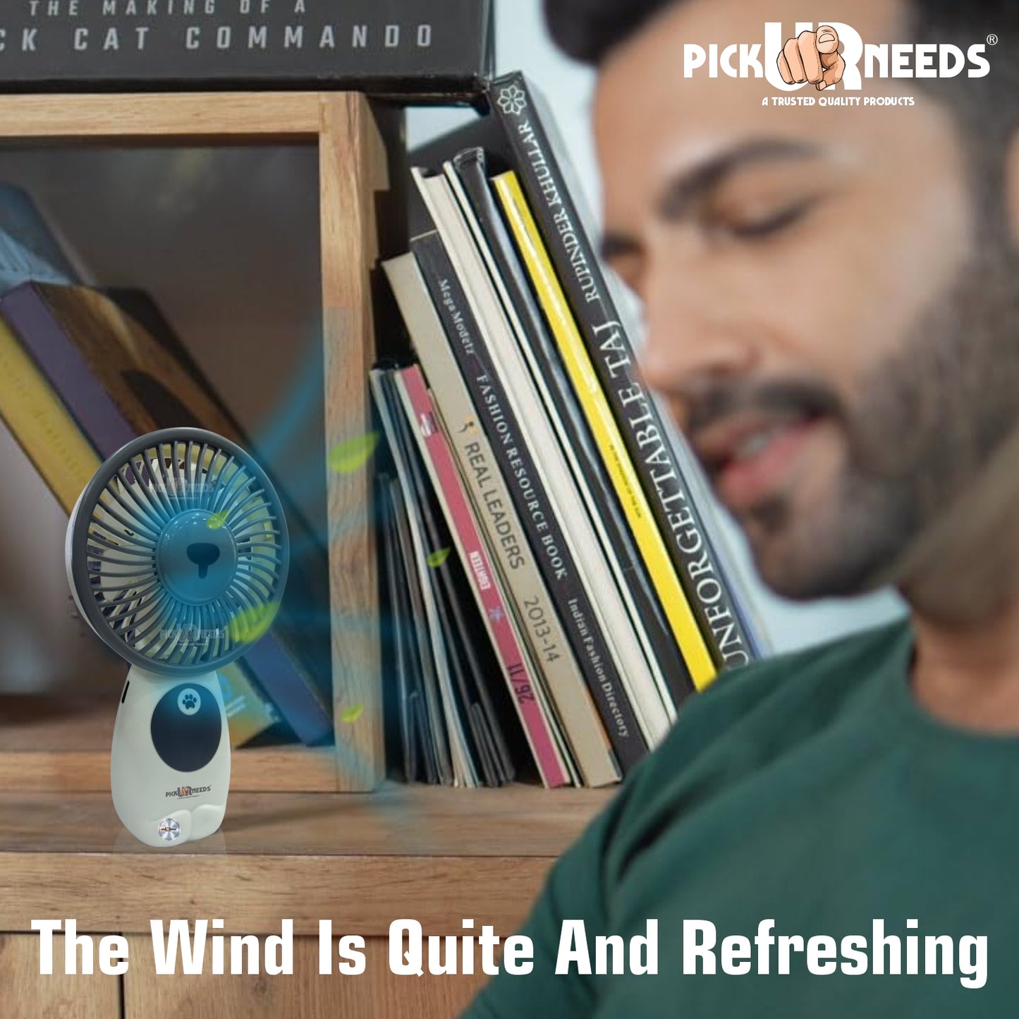 Pick Ur Needs Mini Pocket Rechargeable Fan With USB Charge Support Rechargeable Battery Mini Portable Fan For Outdoor Usage Fan