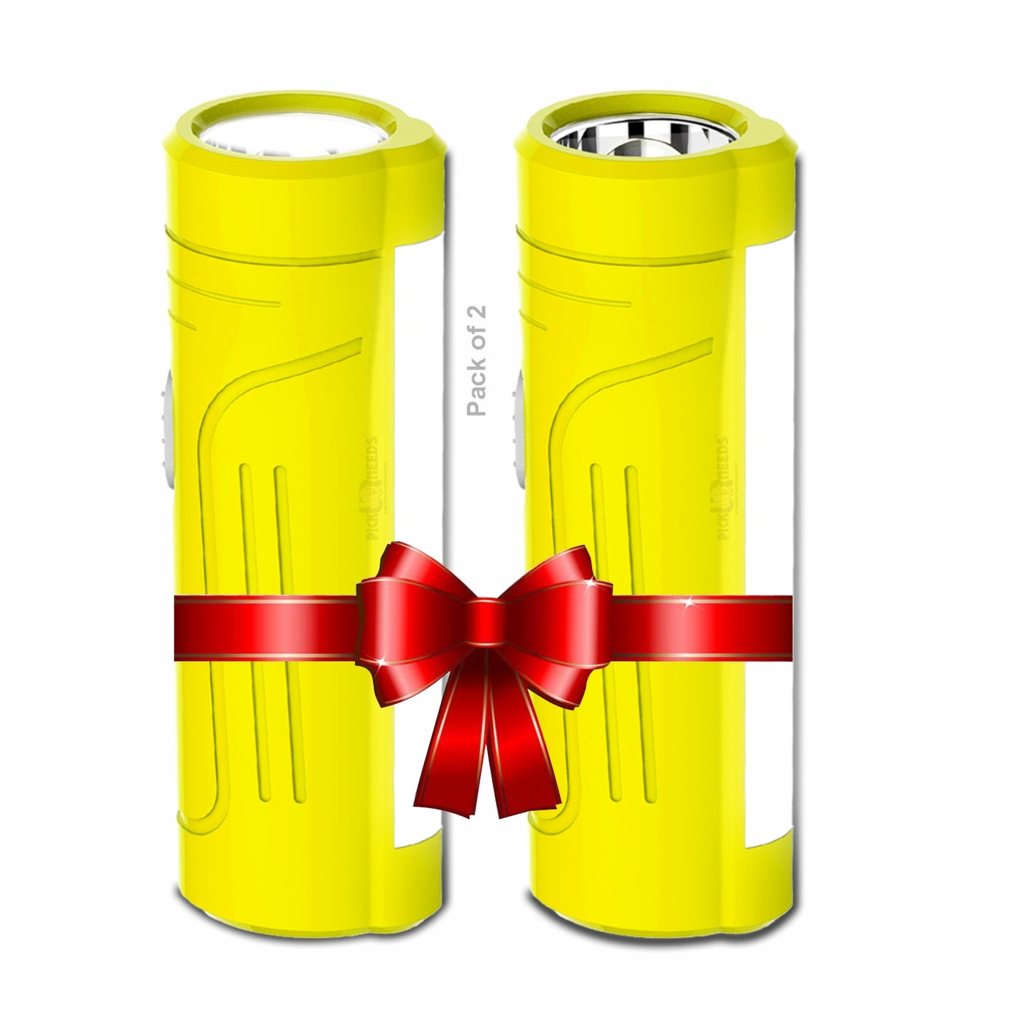 Pick Ur Needs Mini LED 25W Rechargeable Flashlight Torch With Side Tube Light 3 hrs Torch Emergency Light (Blue) Pack of 2
