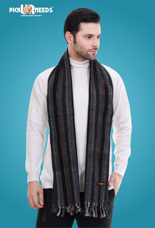Pick Ur Needs Stylish Men’s Muffler – Warm, Soft & Trendy Winter Accessory