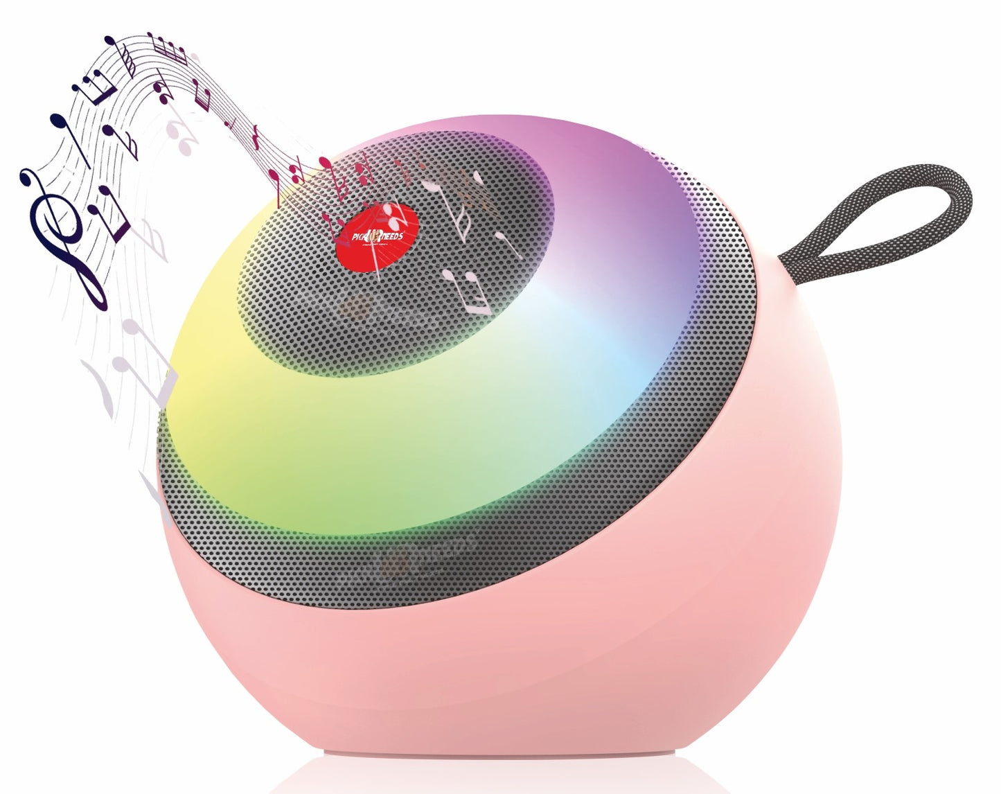Pick Ur Needs Super Bass Rechargeable Portable Speakers RGB LED Active Stereo WooferHiFi Music 5 W Bluetooth Speaker (Black, 5.0 Channel)