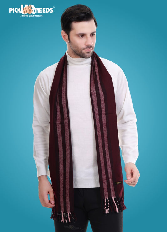 Pick Ur Needs Stylish Men’s Muffler – Warm, Soft & Trendy Winter Accessory