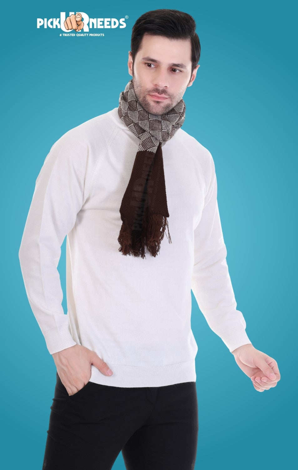 Pick Ur Needs Stylish Men’s Muffler – Warm, Soft & Trendy Winter Accessory