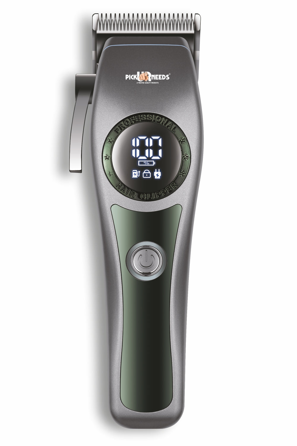 Pick Ur Needs Professional Hair Trimmer / Clipper / Shaver With 4 Adjustment Blades Child Lock Trimmer 180 min Runtime 4 Length Settings (Grey)