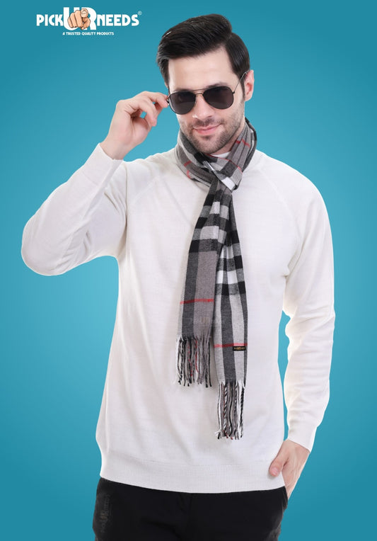 Pick Ur Needs Stylish Men’s Muffler – Warm, Soft & Trendy Winter Accessory