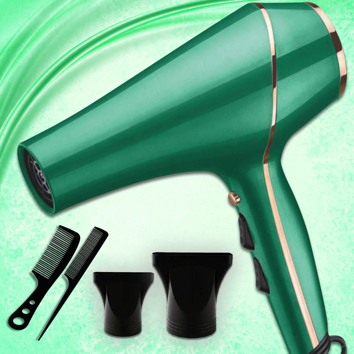 Pick Ur Needs Professional Stylish Hair Dryer With Over Heat Protection Hot And Cold Dryer Hair Dryer (5000 W, Green)