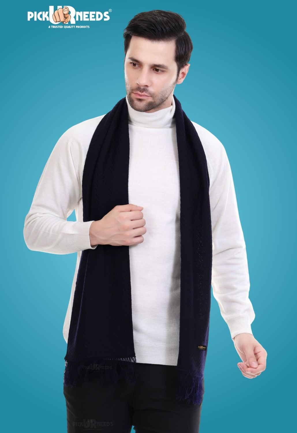 Pick Ur Needs Stylish Men’s Muffler – Warm, Soft & Trendy Winter Accessory