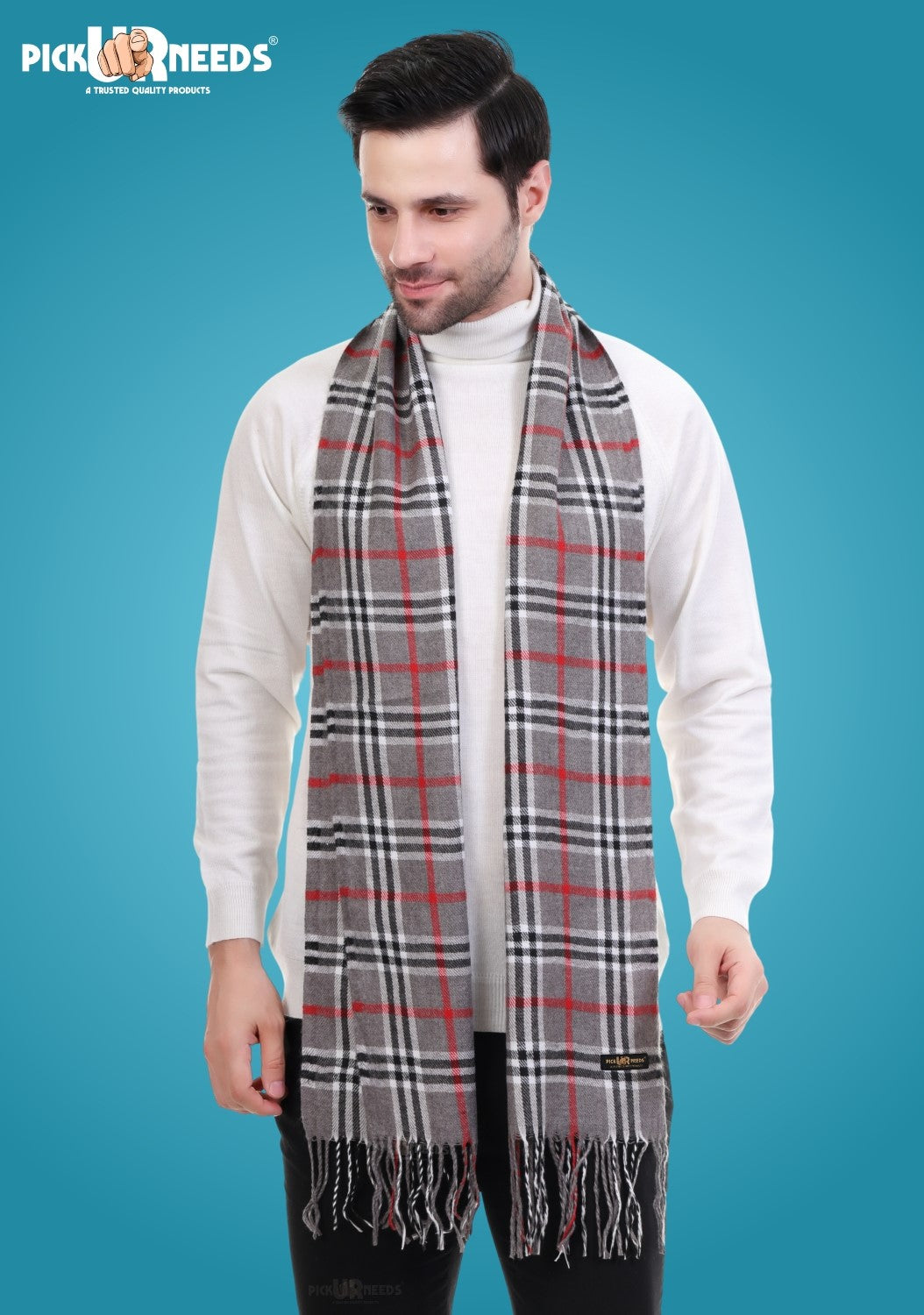 Pick Ur Needs Stylish Men’s Muffler – Warm, Soft & Trendy Winter Accessory