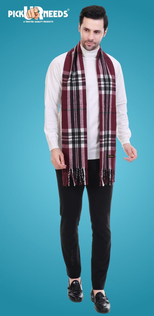 Pick Ur Needs Stylish Men’s Muffler – Warm, Soft & Trendy Winter Accessory
