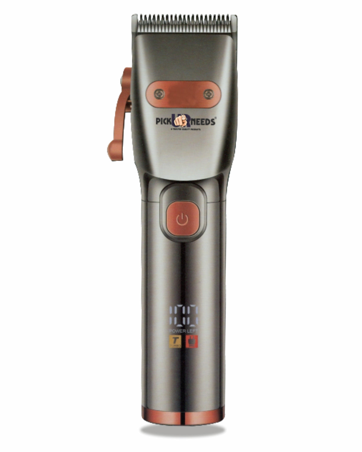 Professional Pick Ur Needs Hair Clipper / Shaver / Trimmer For Men Metal Body With LED Display Shaver For Men (Red)