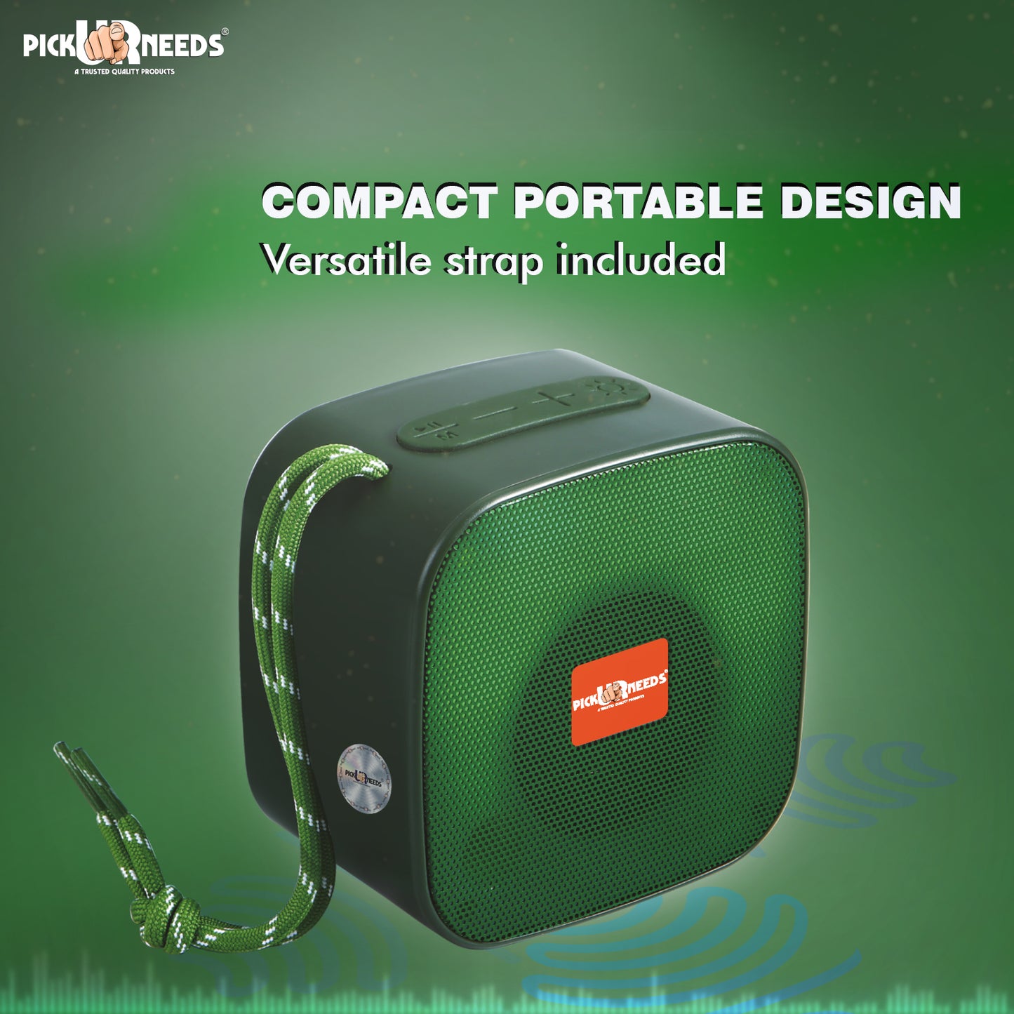 Pick Ur Needs Portable Wireless Speaker With RGB Light TF Card / USB Device / FM Radio Support 5 W Bluetooth Speaker (Black, 5.0 Channel)