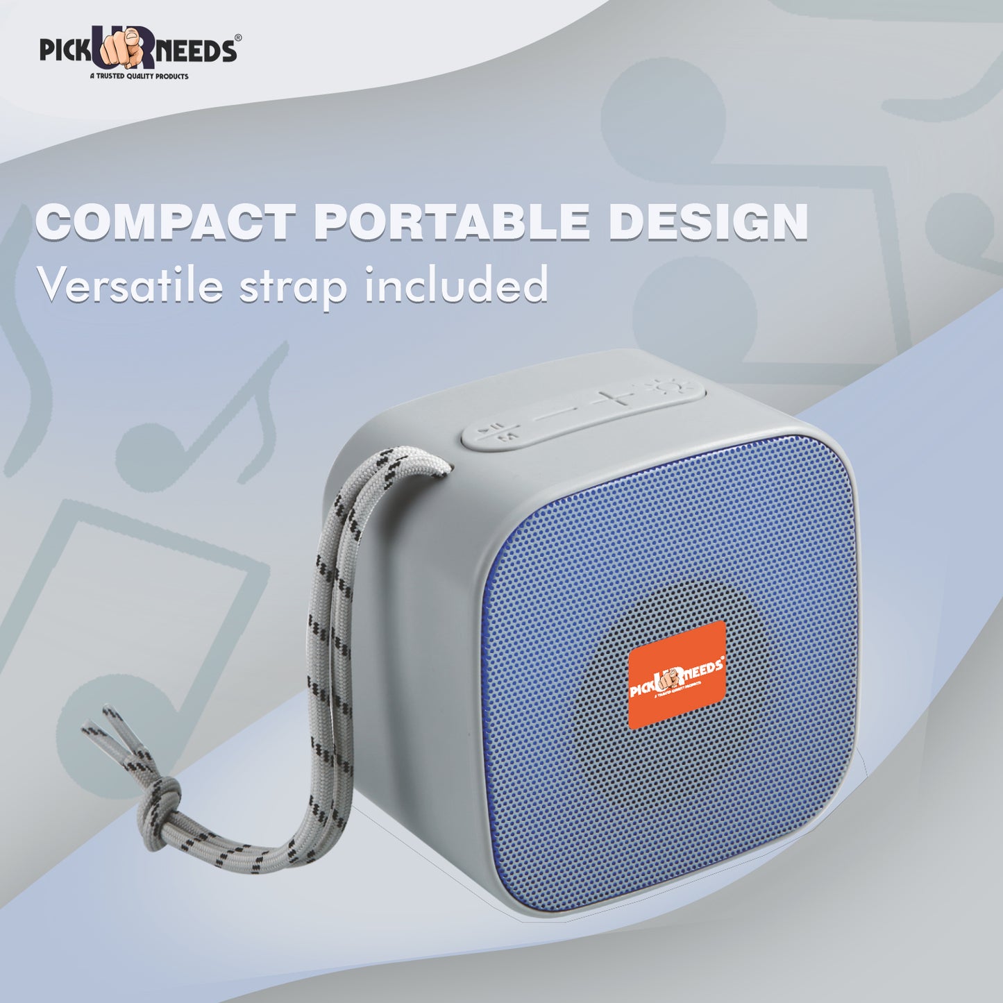 Pick Ur Needs Portable Wireless Speaker With RGB Light TF Card / USB Device / FM Radio Support 5 W Bluetooth Speaker (Black, 5.0 Channel)