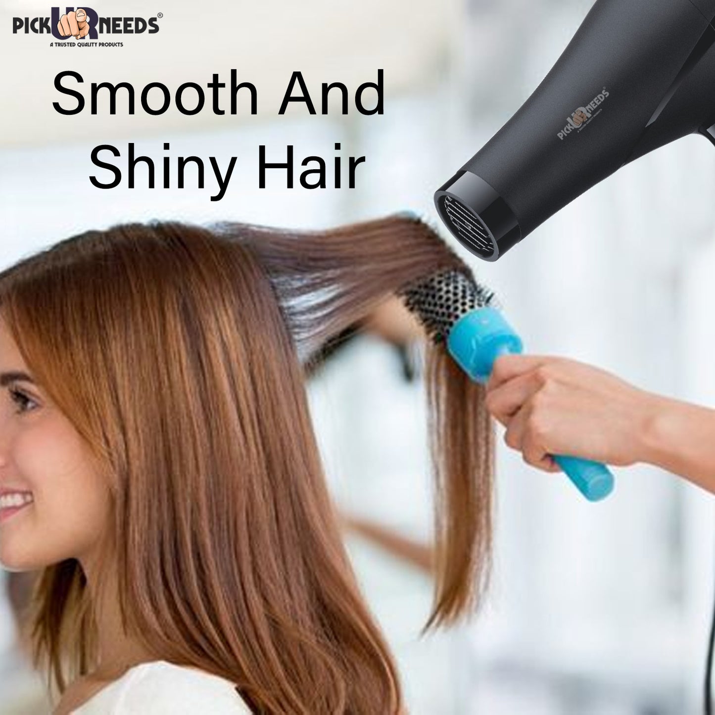 Pick Ur Needs Professional Hair Dryer With Overheat Protection 2 Speed / 3 Temperature Setting Hair Dryer (5000 W, Black)