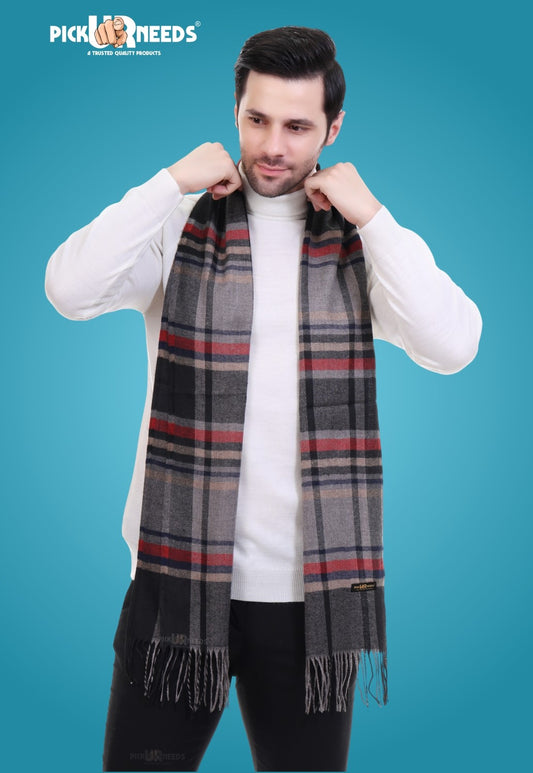 Pick Ur Needs Stylish Men’s Muffler – Warm, Soft & Trendy Winter Accessory
