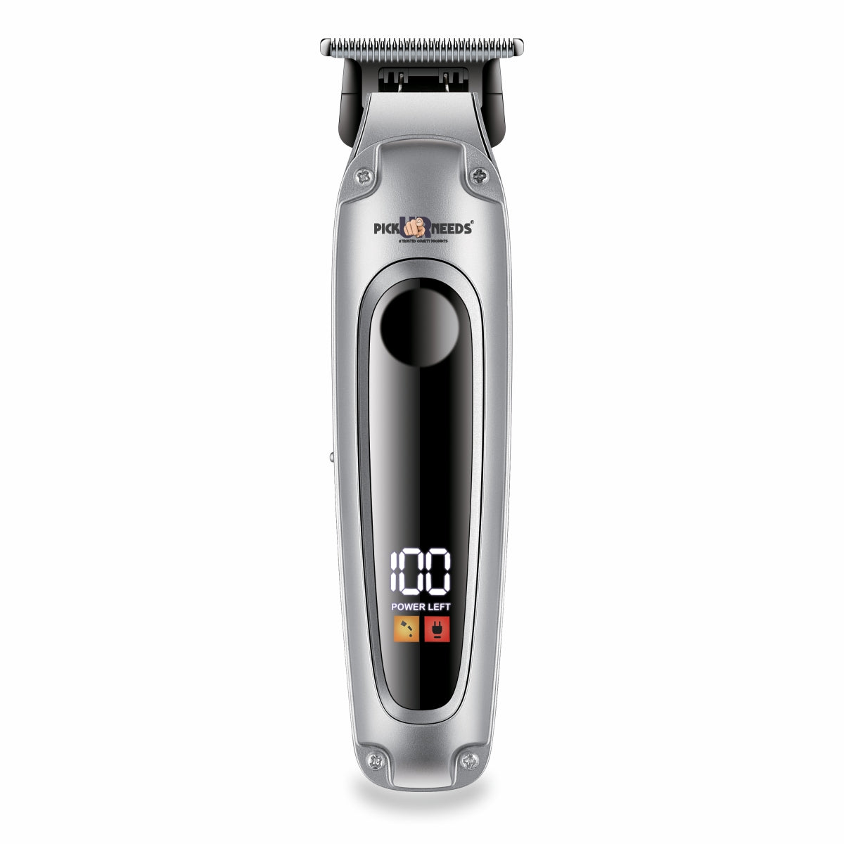 Pick Ur Needs Premium Look Hair Cutting Machine With Smart LED Display 4 In 1 Adjustment Blade Trimmer 150 min Runtime 4 Length Settings (Grey)