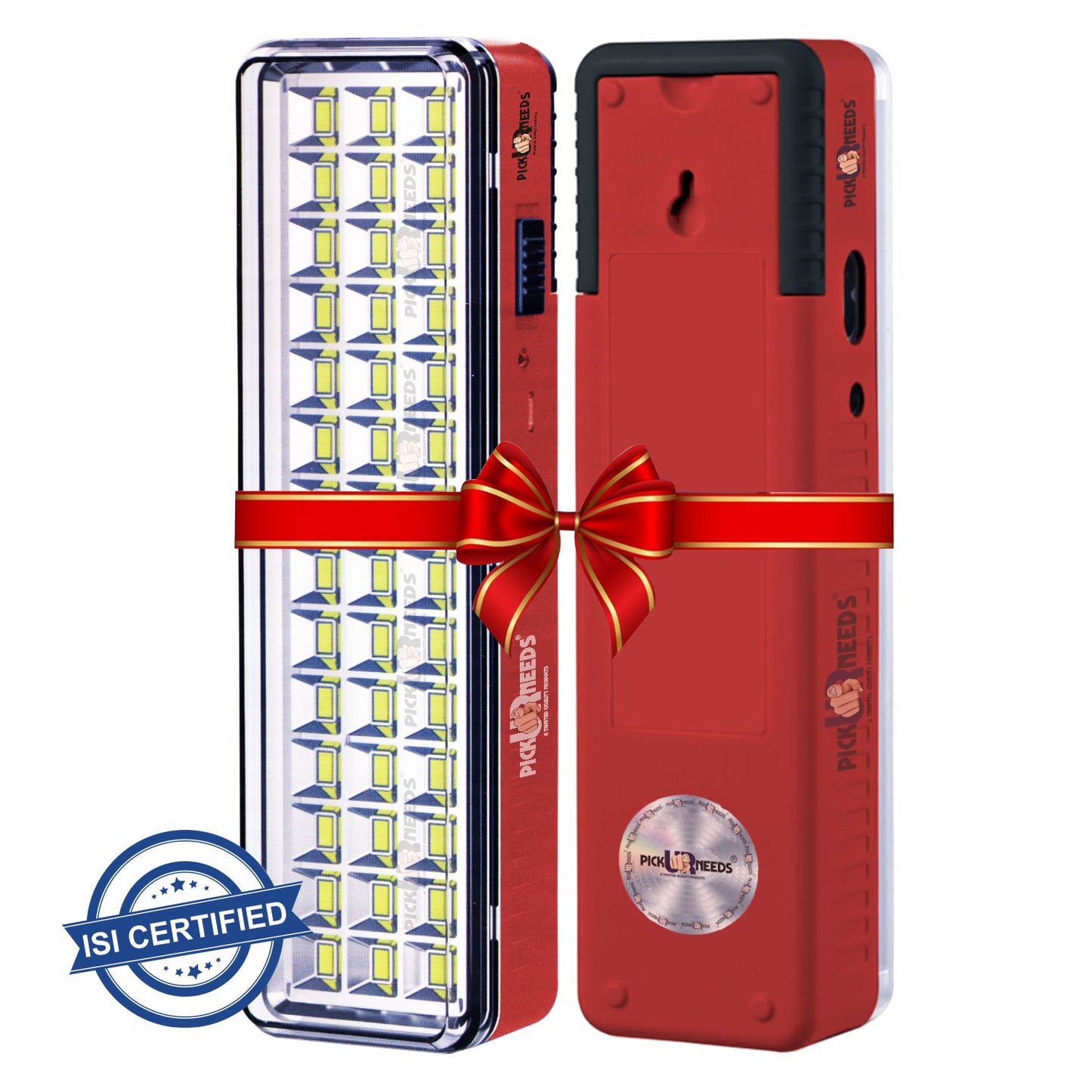 Pick Ur Needs Solar 42 SMD LED Rechargeable Floor Lantern Lamp Emergency Light Pack of 2 Torch (White, 23 cm, Rechargeable)