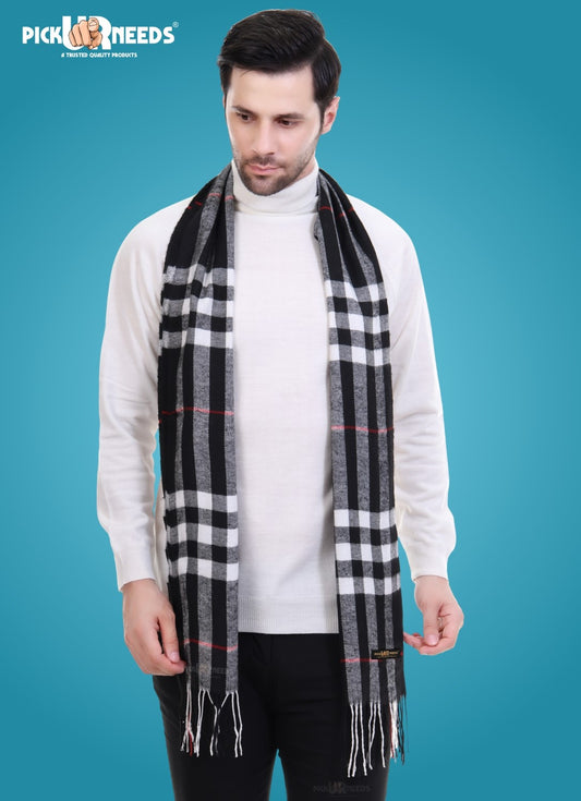 Pick Ur Needs Stylish Men’s Muffler – Warm, Soft & Trendy Winter Accessory