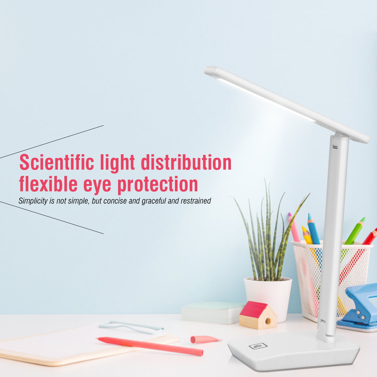 Pick Ur Needs Rocklight Rechargeable LED Touch On/Off Switch Table Lamp (White) Table Lamp (31 cm, White)