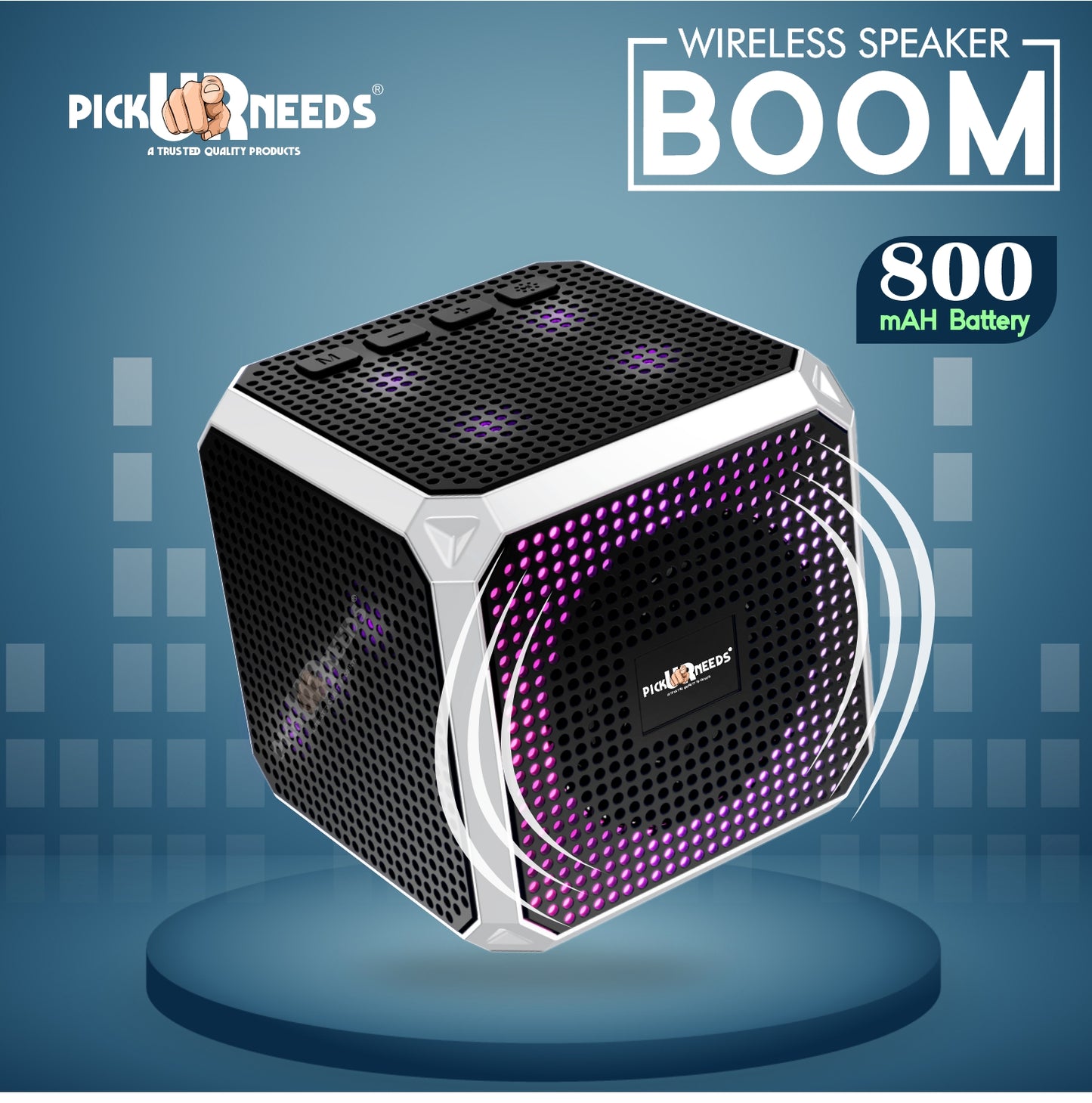 Pick Ur Needs Wireless Speaker Dice Desgin With RGB Party Light USB / TF Card / FM Support TWS 10 W Bluetooth Speaker (Black, 5.0 Channel)