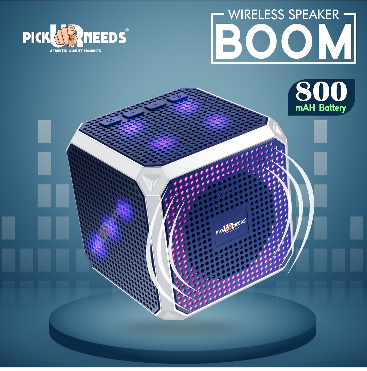 Pick Ur Needs Wireless Speaker Dice Desgin With RGB Party Light USB / TF Card / FM Support TWS 10 W Bluetooth Speaker (Black, 5.0 Channel)