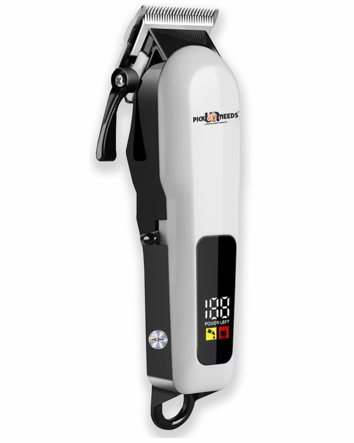 Professional Rechargeable Pick Ur Needs Hair Clipper / Trimmer For Men With LED Smart Display Trimmer 180 min Runtime 8 Length Settings (White)