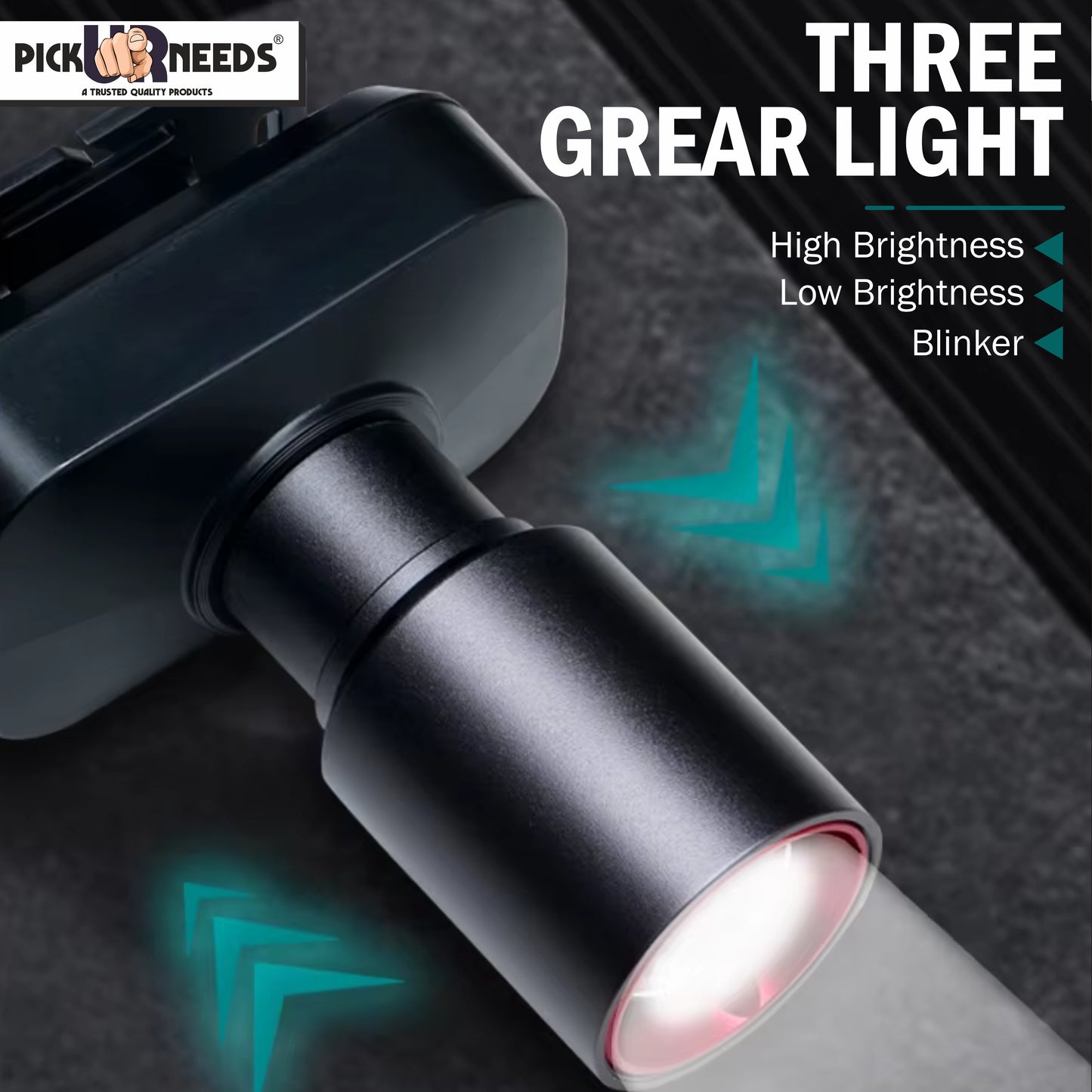 Pick Ur Needs Rechargeable Head Lamp With 3 Mode Light Zooming With Metal Head Adjustable LED 5 hrs Torch Emergency Light