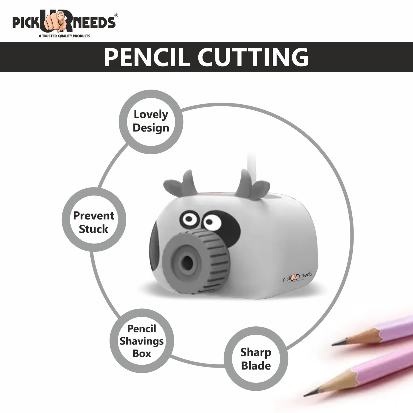 Pick UrNeeds Mini Study Table LED Desk Lamp Pen Holder Pencil Sharpening USB Charging