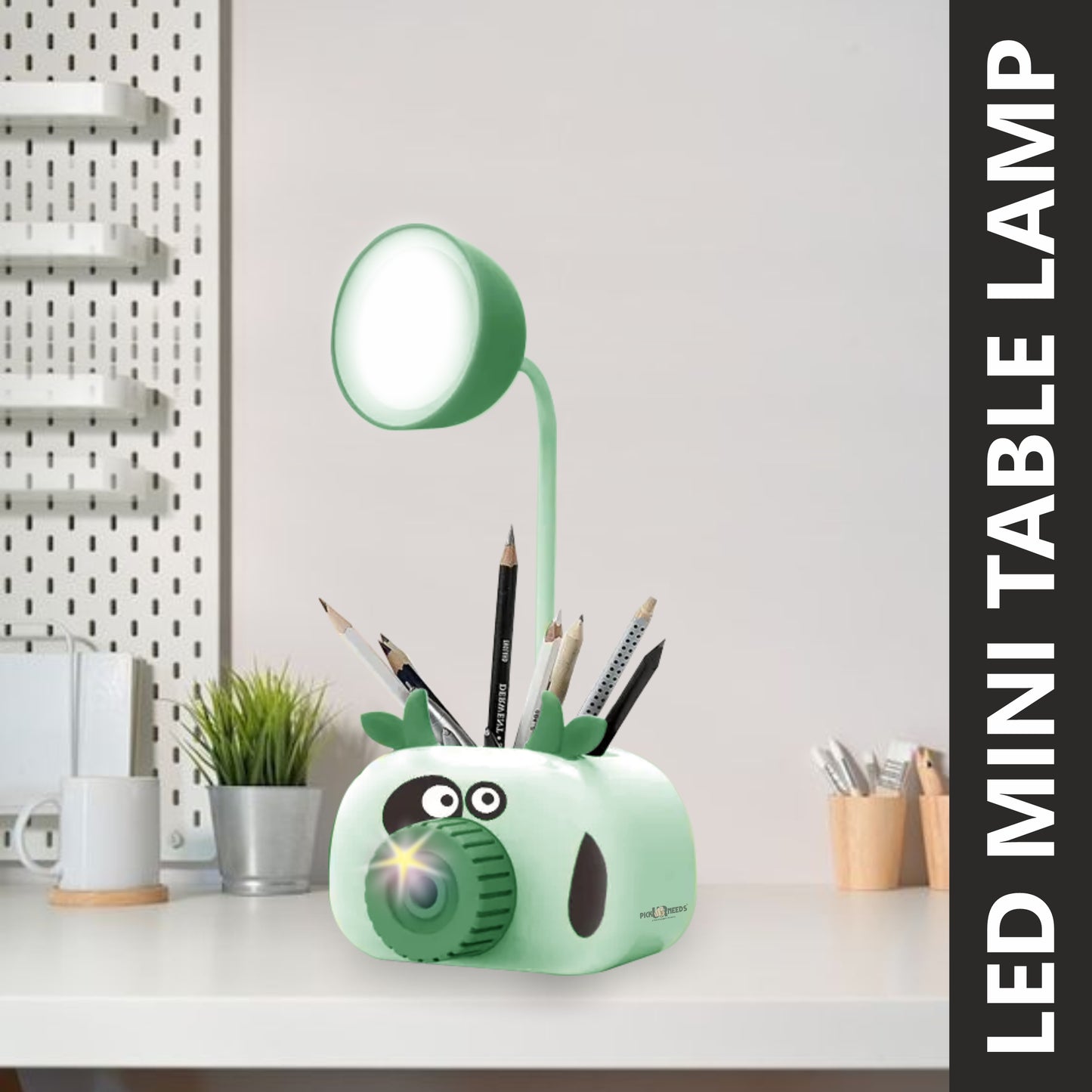 Pick UrNeeds Mini Study Table LED Desk Lamp Pen Holder Pencil Sharpening USB Charging