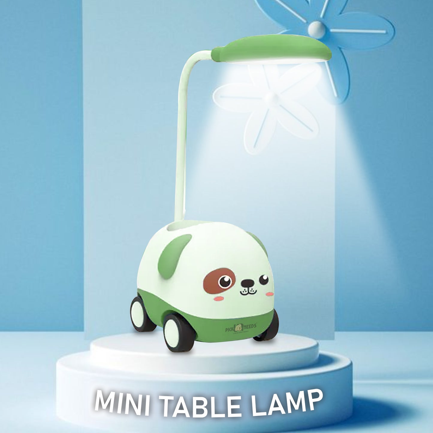 Pick Ur Needs Rechargeable LED Study Desk Light with Sharpener Car Design Wheels