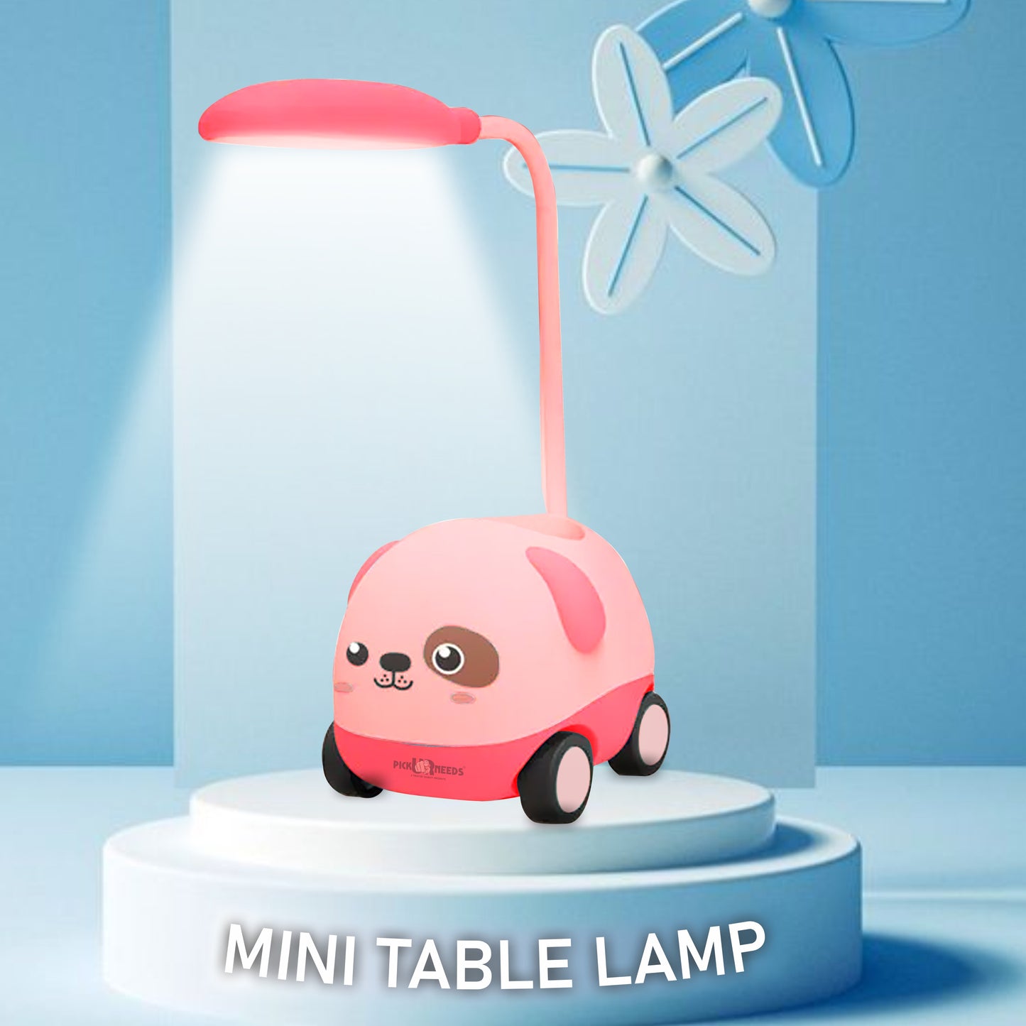 Pick Ur Needs Rechargeable LED Study Desk Light with Sharpener Car Design Wheels