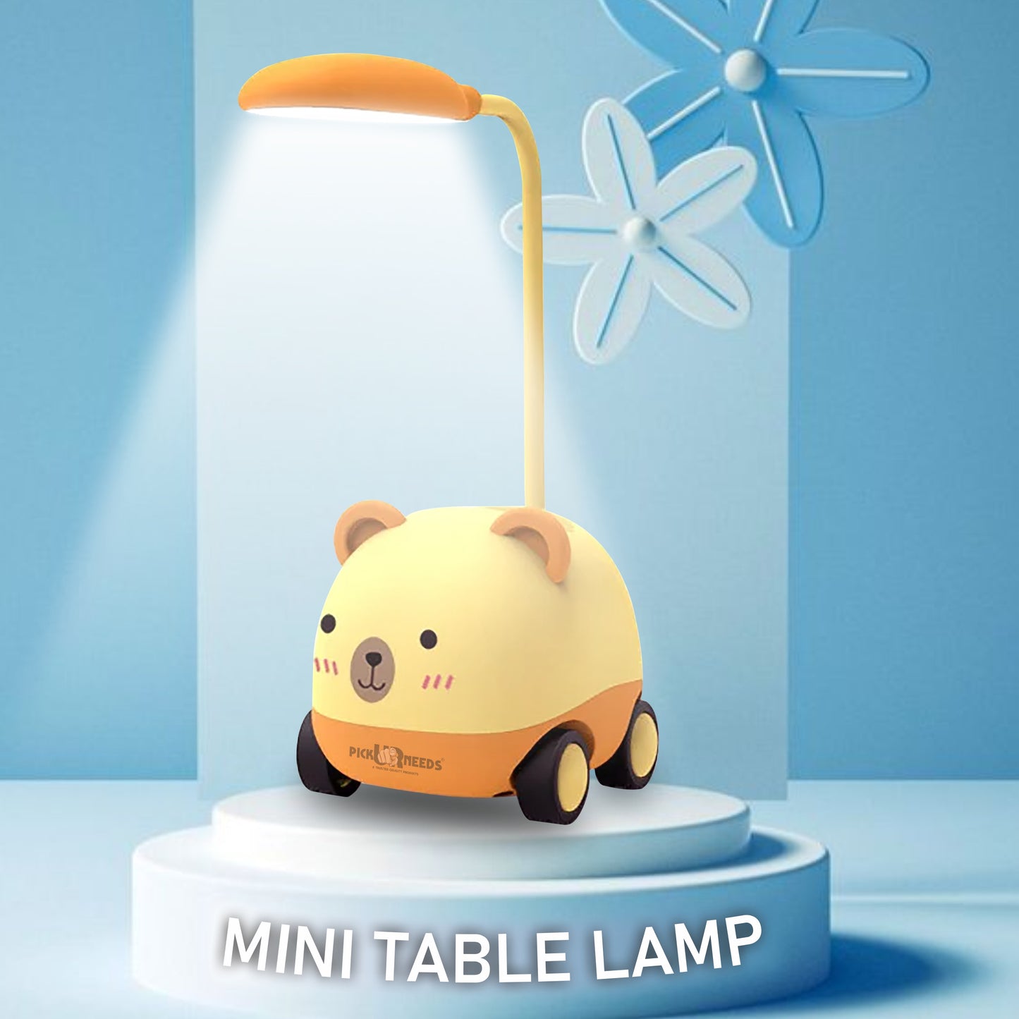 Pick Ur Needs Rechargeable LED Study Desk Light with Sharpener Car Design Wheels