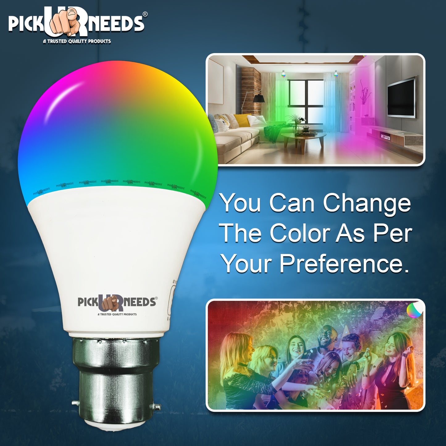 Pick Ur Needs 18 LEDs 5 m Multicolor Color Changing Bulb Rice Lights (Pack of 4)