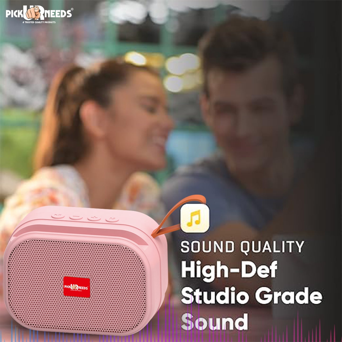 Pick Ur Needs Wireless 2 Side Loud Speaker With USB / TF Card Support 5 W Bluetooth Speaker (Blue, 5.0 Channel)