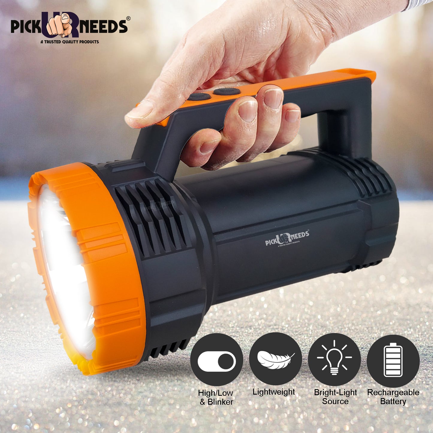 Pick Ur Needs Emergency Rechargeable100w Bright Waterproof LED Torch Laser Long Range Power Search Light