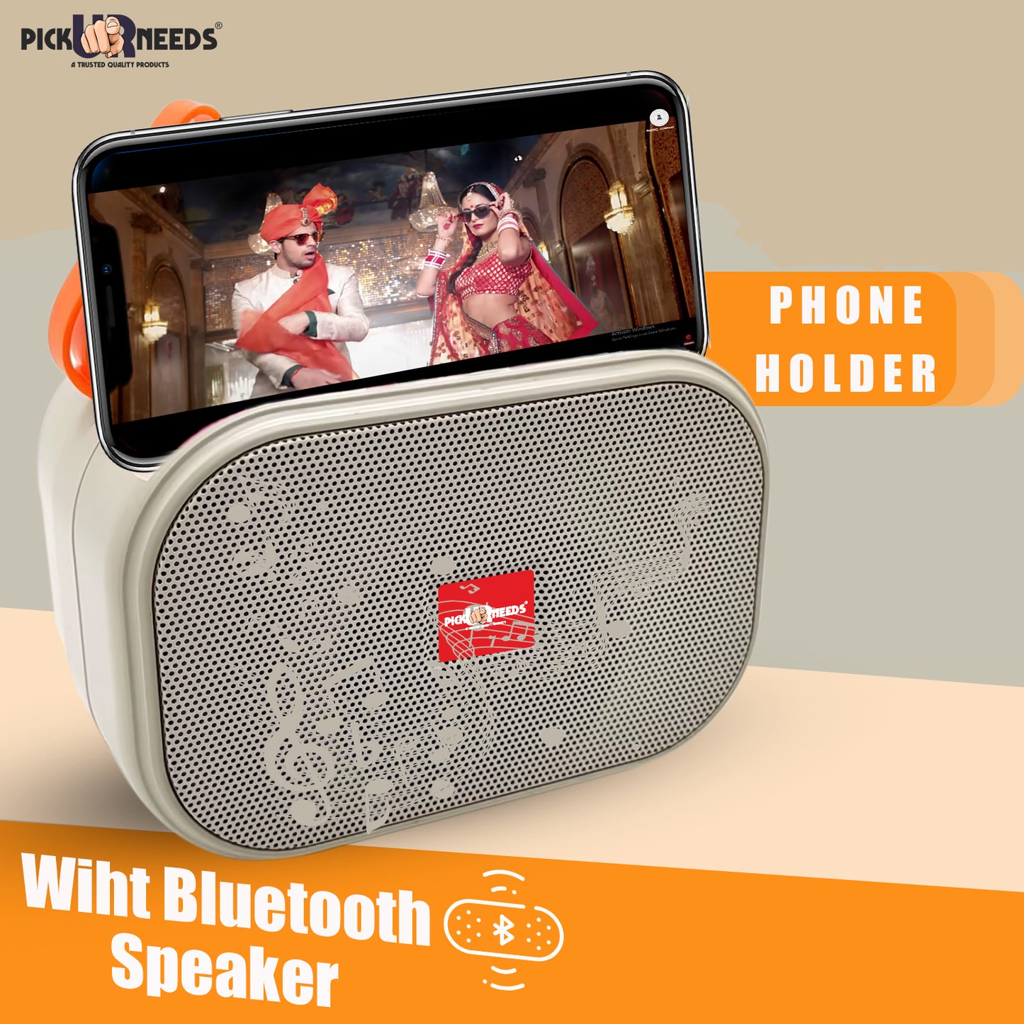 Pick Ur Needs Wireless 2 Side Loud Speaker With USB / TF Card Support 5 W Bluetooth Speaker (Blue, 5.0 Channel)